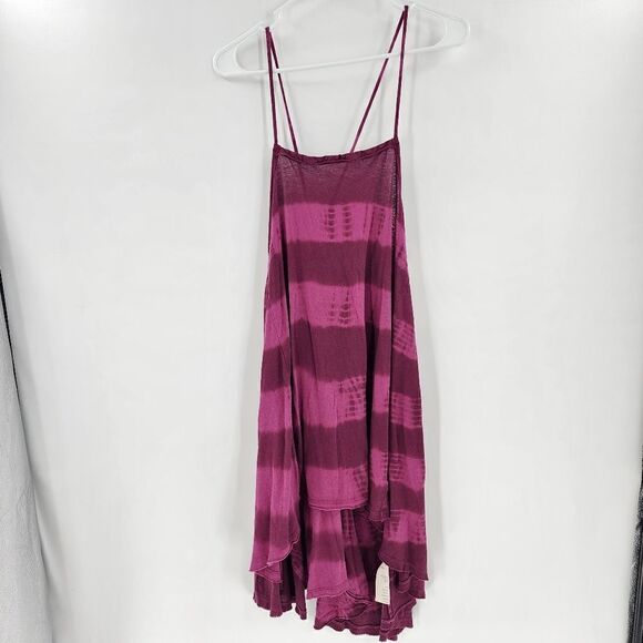 Free people dress flowy medium tie dye purple pink - Picture 1 of 4
